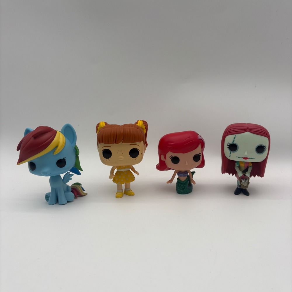Funko Vinyl Figure Lot 4 Rainbow Dash Ariel Sally Gabby Gabby Loose